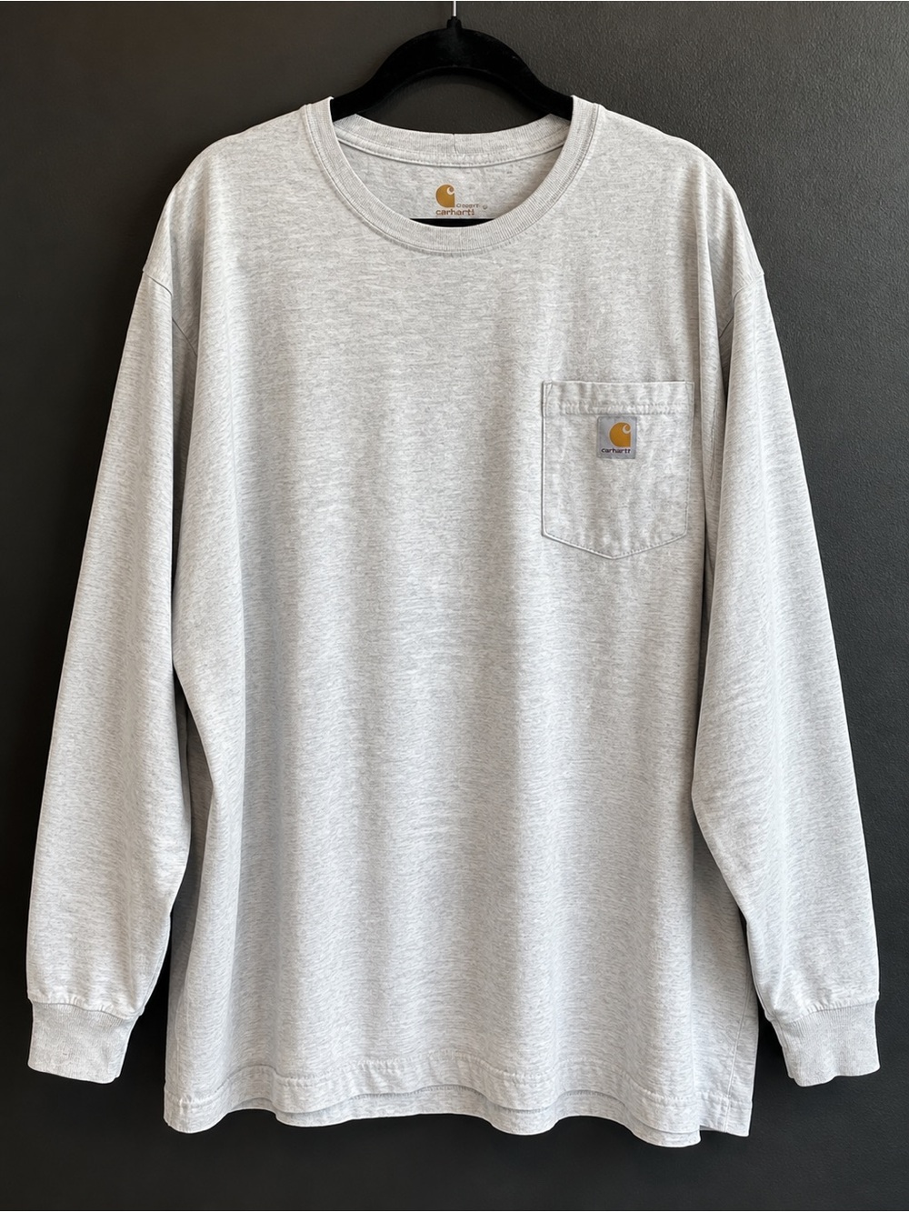 Carhartt 4XL K126 Ash Gray Long Sleeve Pocket Tee Original Fit Workwear